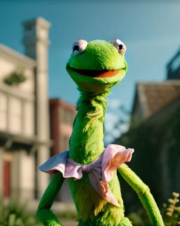 Realistic image, sexy woman body, muppet Sesame Street head, portrait, concept art, smooth, unreal engine 5, god lights, ray tracing, RTX, lumen lighting, ultra detail, volumetric lighting, 3d, finely drawn, high definition, 4k.