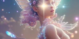 crystal subtle flower in a galactic ambiance beautiful fairy, transparent, delicate colors, in the foreground, full of details, smooth，soft light atmosphere, light effect，vaporwave colorful, concept art, smooth, extremely sharp detail, finely tuned detail, ultra high definition, 8 k, unreal engine 5, ultra sharp focus