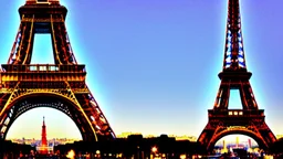 A Tesla semi-truck is parked, at the Eiffel Tower, in Paris. CINEMATIC. WIDE ANGLE LENS.