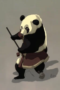 Panda in samurai armour