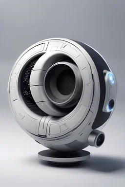 hand held SPEAKER and it looks like a futuristic space station