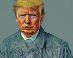 Portrait of a Donald trump by Van Gogh