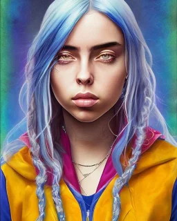 Billie Eilish, washes in the bathroom