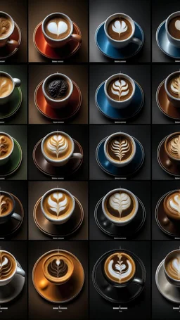 Pictures of coffee in different styles