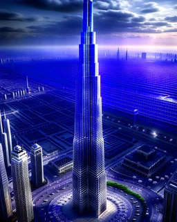 Burj Khalifa building hyper-realistically detailed digital art