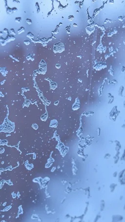 ice frost covering glass