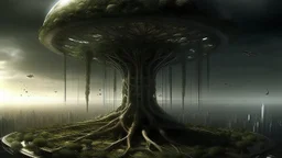 the last tree, city of the future year 3222, big portal to space