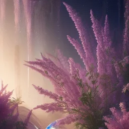 one big crystal subtle in a galactic ambiance with a beautiful transparent flowers delicate colors, soft light atmosphere, smooth, extremely sharp detail, finely tuned detail, ultra high definition, 8k, unreal engine 5, ultra sharp focus