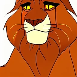 Lion King Animation OC Loca male lion triangular face shape hooked black nose tip