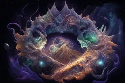 möbius escher tetradimensional galactic nebulae monster lifeform