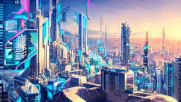 Cyberpunk cityscape