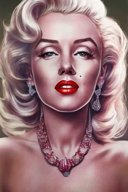 Marilyn Monroe, photorealistic illustration, 4k