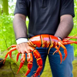 a human man with a crayfish tale