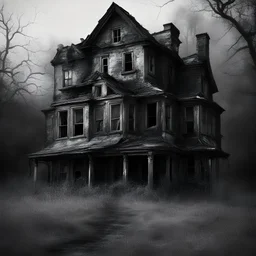 The old house sat alone on the hill, its windows vacant and black, its paint peeling like skin. It was a place of whispers and shadows, a place where the wind played eerie melodies through the broken panes. I had always been drawn to it, a morbid fascination that I couldn't explain.