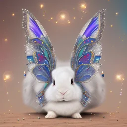 white platinum rabbit with blue third aye and butterfly wings, aboriginal, dot painting, indiginous, dot, mud, dream-time, abstract, dots, natural pigment, extremely sharp detail, finely tuned detail, ultra high definition, 8 k, unreal engine 5, ultra sharp focus, art germ and Paul Lewin and Kehinde Wiley