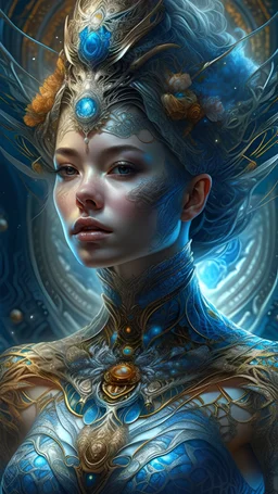 highly intricately detailed photograph of a beautiful celestial filigree lady, centered, fantastical, fantasy, in the style of Android Jones, Anna Dittman, hyperrealistic, a beautiful Digital painting, concept art, trending on artstation, sharp focus, studio photo, intricate details, highly detailed, by greg rutkowski