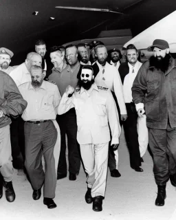 A crew execunting Fidel Castro o a Cross