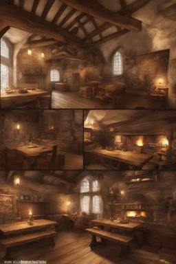 Warm and cozy medieval tavern