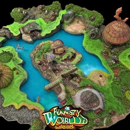 Fantasy world on turtle back