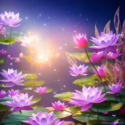 one big crystal subtle lotus in a galactic ambiance with a beautiful fairy, delicate colors, finely tuned detail, ultra high definition, 8 k, unreal engine 5, ultra sharp focus