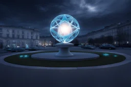 статуя на улице, Шар как атом/молекула: Сделать поверхность шара похожей на модель атома или молекулы, используя геометрические формы, светящиеся элементы или проекцию. . Для этого можно использовать различные геометрические формы, такие как круги, треугольники, шестиугольники и т. д., чтобы создать абстрактное изображение структуры атома или молекулы. Кроме того, возможно использование светящихся элементов, чтобы придать статуе особую магическую атмосферу и привлечь внимание прохожих ночью.