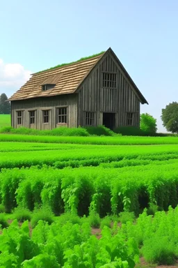 building growing from farm