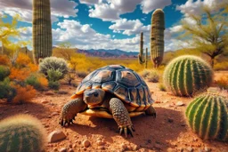 A tortoise in the Arizona desert. I did these about a year ago. I love how they turned out! The square images were created using Bing, and the horizontal images were created using DALL-E/ChatGPT.