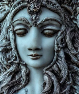 A close up photograph of a goddess, fantasy world