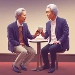 Me having coffee with Junichiro Koizumi