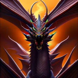 Epic Drawing of Dragon wyrm with scales colorful on Elk Caravaggio 4k