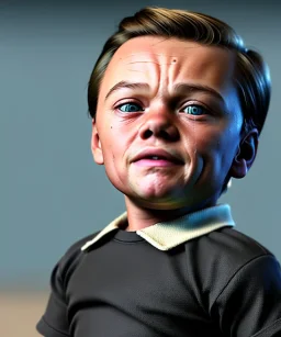 Leonardo di caprio toddler, full body, car, dramatic lighting, hyper realistic