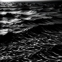 black and white, dark blue, ocean above and below