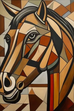 1920s cubism style horses head