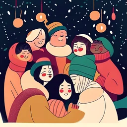 illustration of togetherness new year