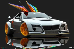 statue Supercar Vector 3d rendering Vector collage