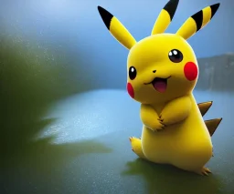 pikachu, majestic, Realistic photography, incredibly detailed, ultra high resolution, 8k, complex 3d render, cinema 4d, all body