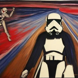 the scream painting with clone trooper