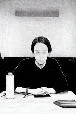 solana king liquidation flush shadow face in a dark room looking at computer oracle of delphi seeing the future in the style of surrealism black and white