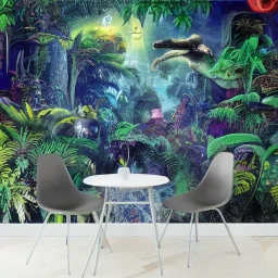 landscape mural alien jungle