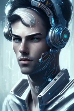 cyberpunk, head, men, portrai