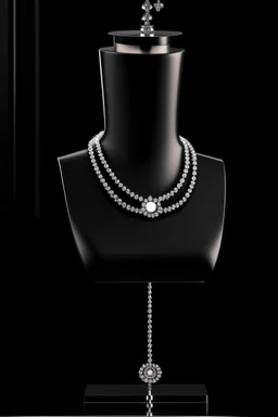 necklace mannequin stand in luxury environment