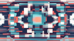 digital glitch pattern snowflake geometric abstraction