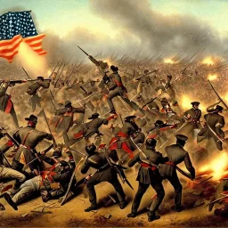 America civil war, epic, soldiers fighting