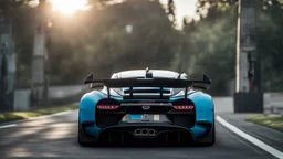 Bugatti liberty walk ,rear view, desktop wallpaper, 4K, Cinematic