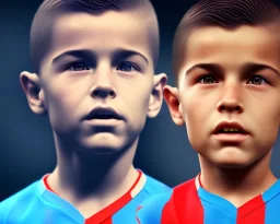 Christiano Ronaldo as a child, 3d art, face portrait, 8k resolution