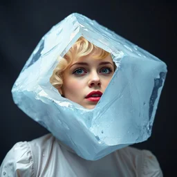 Actrice julia garner habillée en glaçon