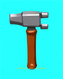 hammer, desaturated color, 3d cartoon proportions, detailed vector drawing with thick outline, stock image