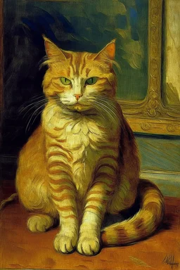 Portrait of a cat by Van Gogh