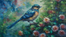 Inspirado en el estilo de Rosetta Naturaleza y fauna con enfoque impresionista.