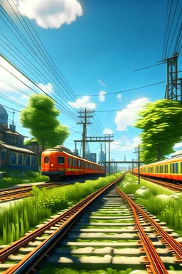 Summertime city & railway